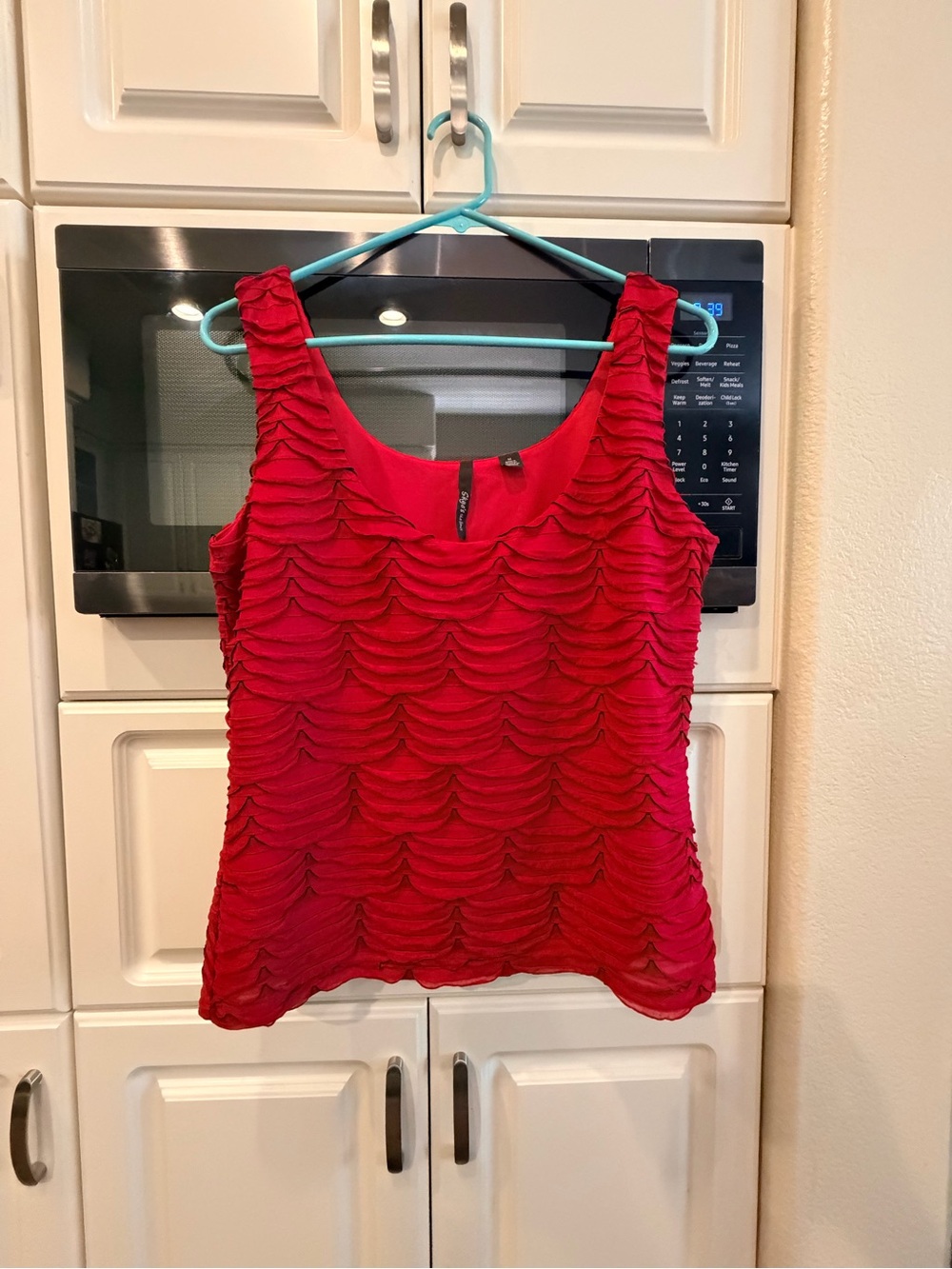 Skye's the Limit Red Layered Scoop Neck Tank Top